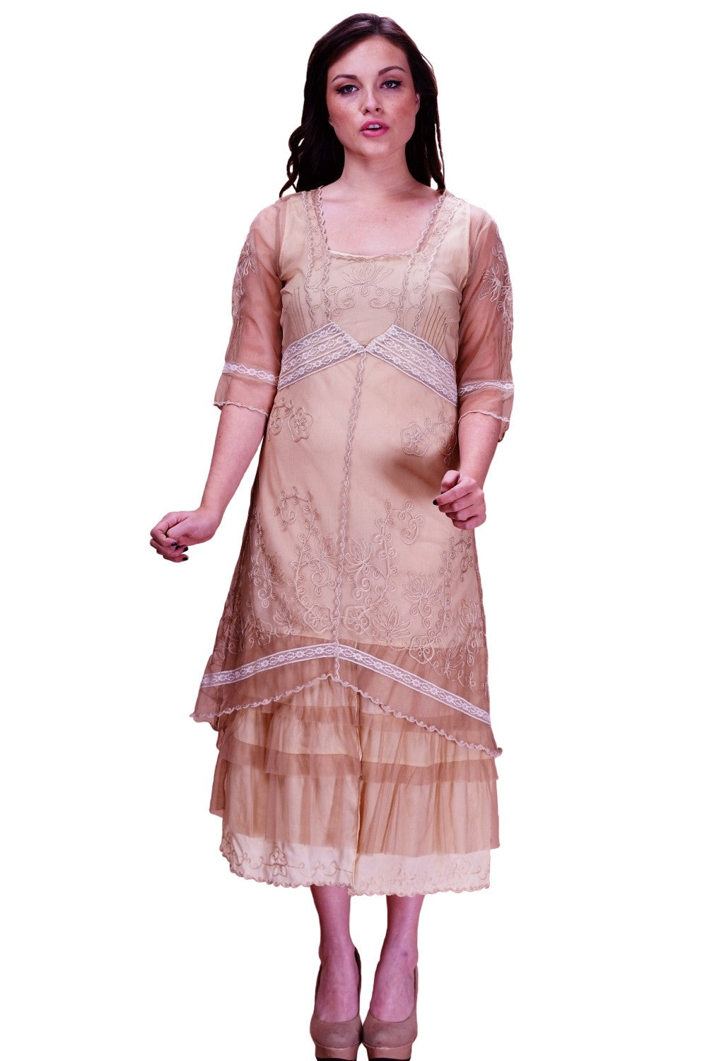 Titanic Tea Party Dress in Butter by Nataya