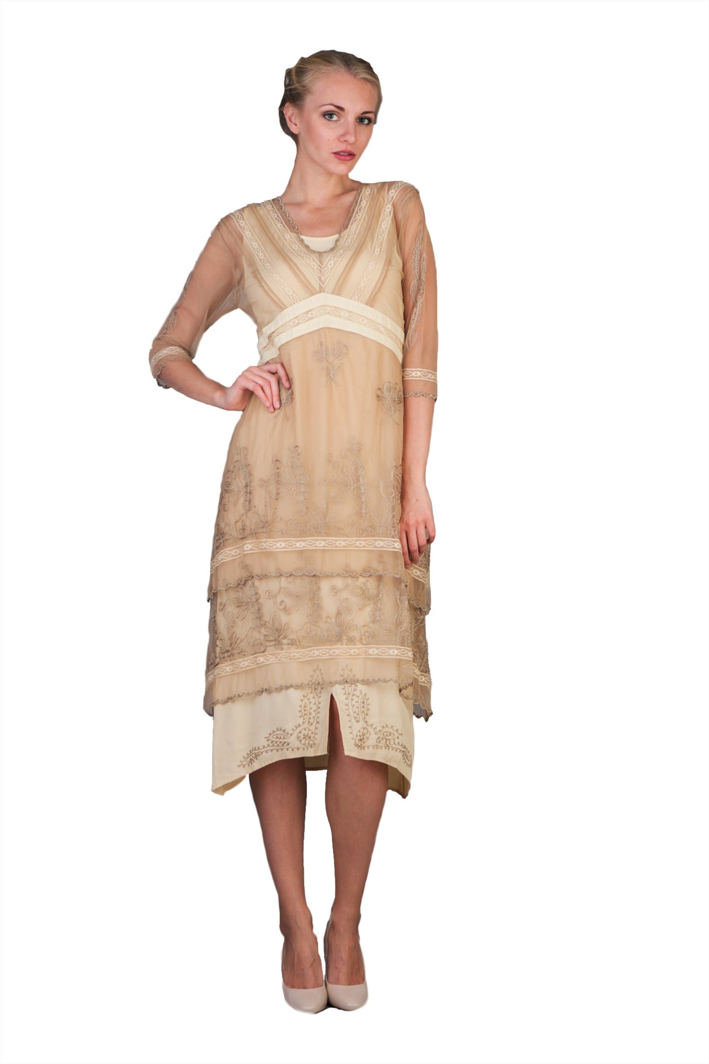 Vintage Titanic Tea Party Dress in Butter by Nataya