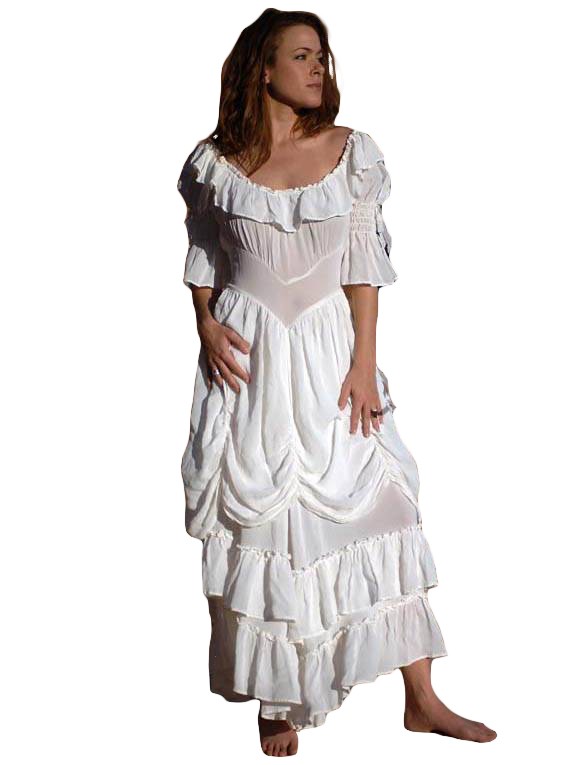 Cowgirl Ruffled Western Wedding Dress by Marrika Nakk