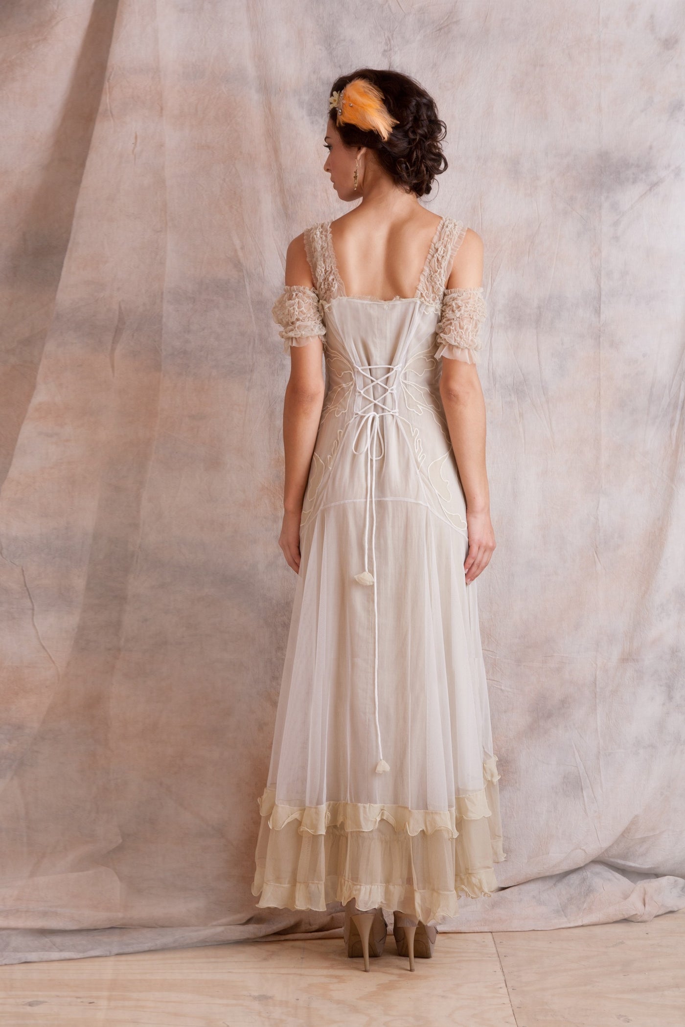 Venetian Wedding Dress in Cream by Nataya