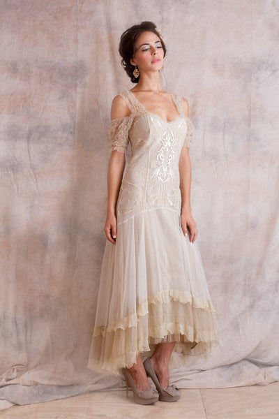 Venetian Wedding Dress in Cream by Nataya