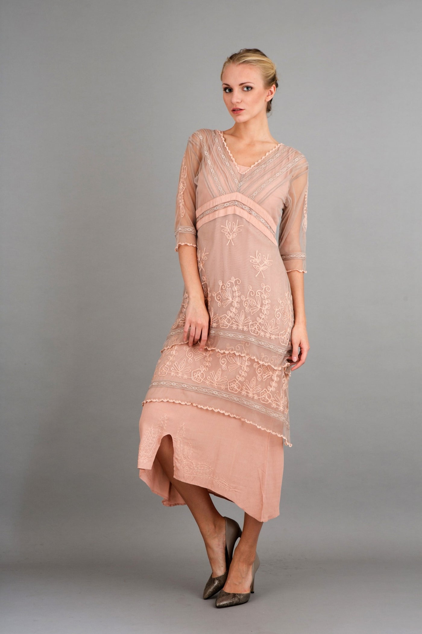 Vintage Titanic Tea Party Dress in Quartz by Nataya