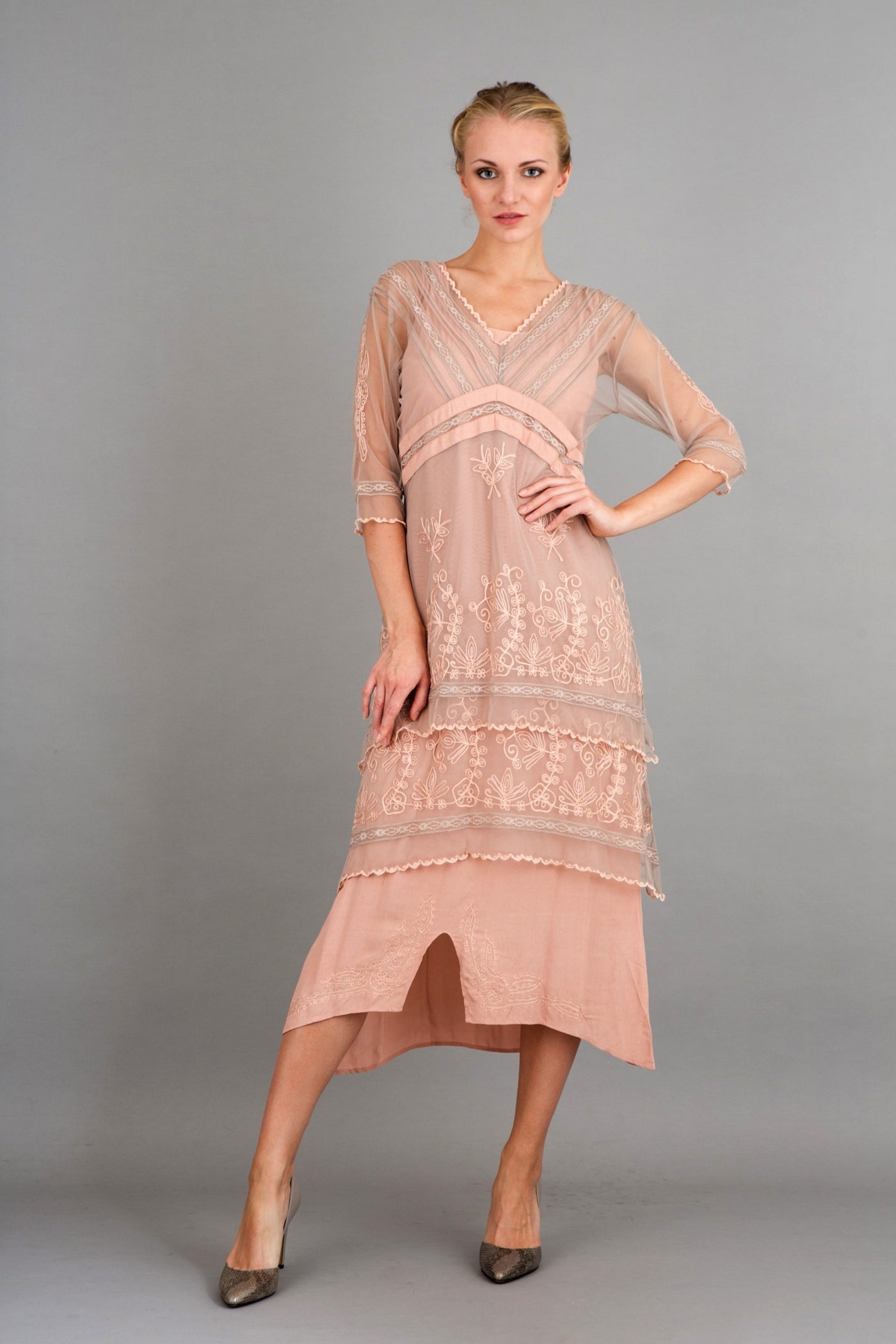 Vintage Titanic Tea Party Dress in Quartz by Nataya