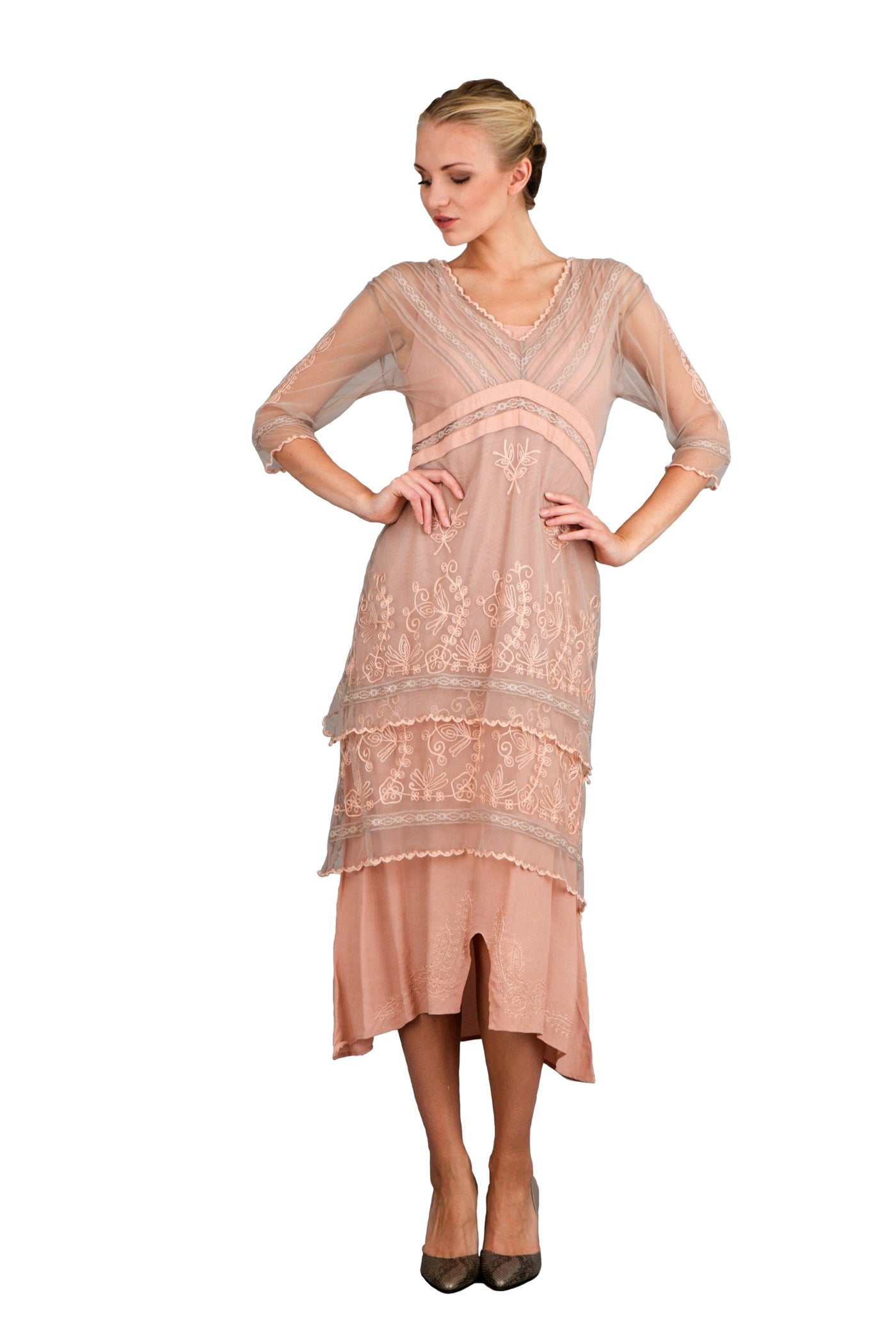 Vintage Titanic Tea Party Dress in Quartz by Nataya