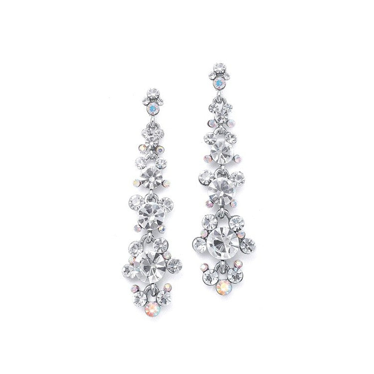 Linear Earrings with Cascading Bubbles