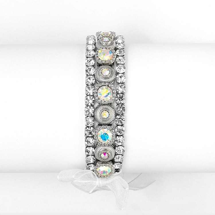 3 Pc. Bezel Set Crystal Wedding or Party Bracelet