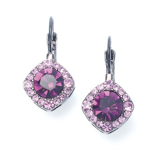 Tailored Amethyst Crystal Drop Earrings