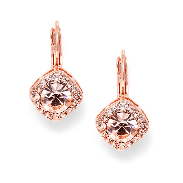 Tailored Earrings in Rose Gold for Weddings and Special Occasions