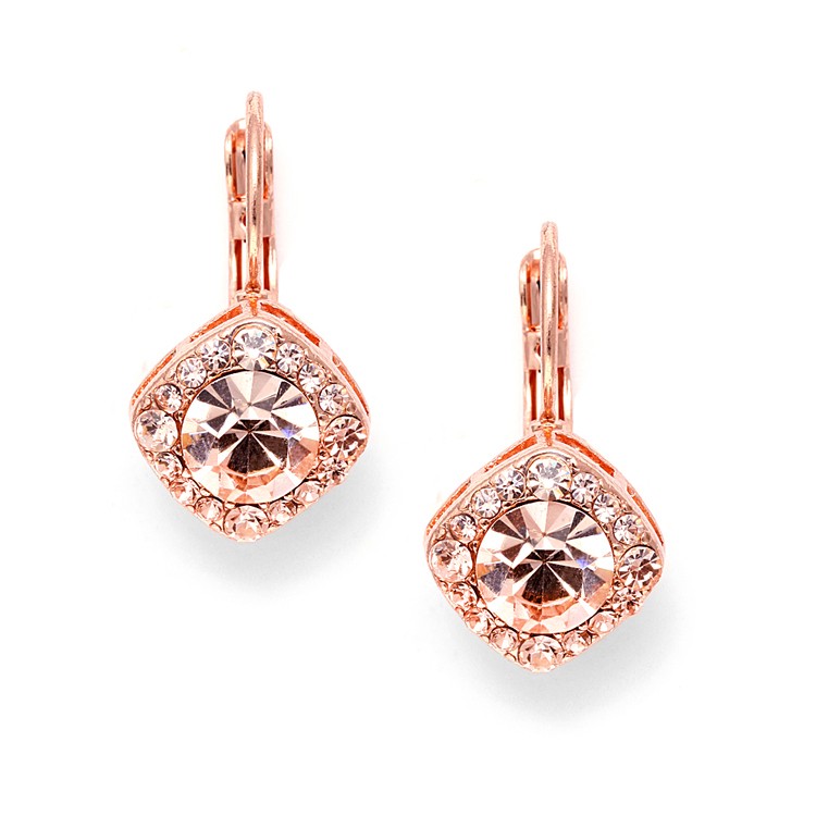Tailored Earrings in Rose Gold for Weddings or Special Occasions