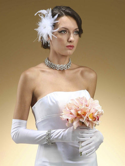 Above Elbow Gloves in Matte Satin for Brides and Second Time Brides