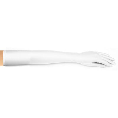 Above Elbow Gloves in Shiny Satin for Brides and Second Time Brides