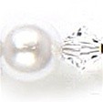 Classic Pearl & Crystal Drop Bridal or Bridesmaids Earrings