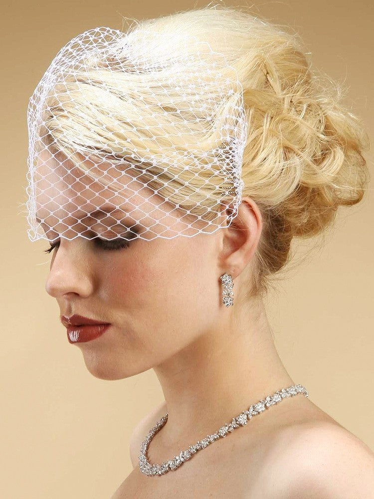 French Netting Birdcage Visor Bandeau Veil