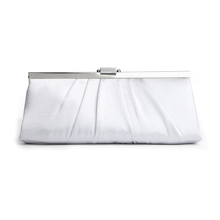 Sleek Framed Satin Wedding Purse