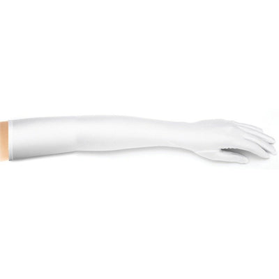 Opera Length Wedding or Party Gloves - Shiny Satin