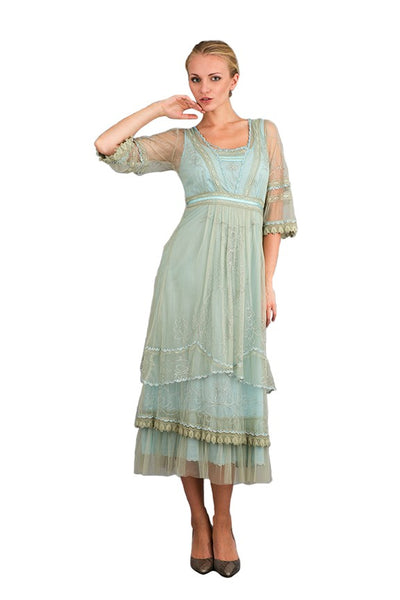 Nataya Art Deco Gatsby Dress in Sage