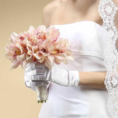Adult Wrist Gloves in Matte Satin