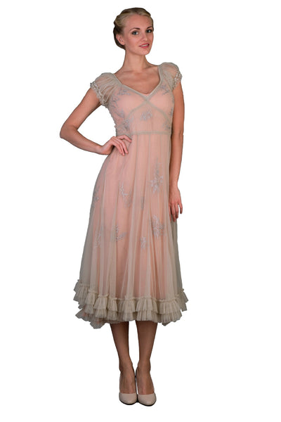 Ballerina Tea Party Dress in Antique Pink by Nataya