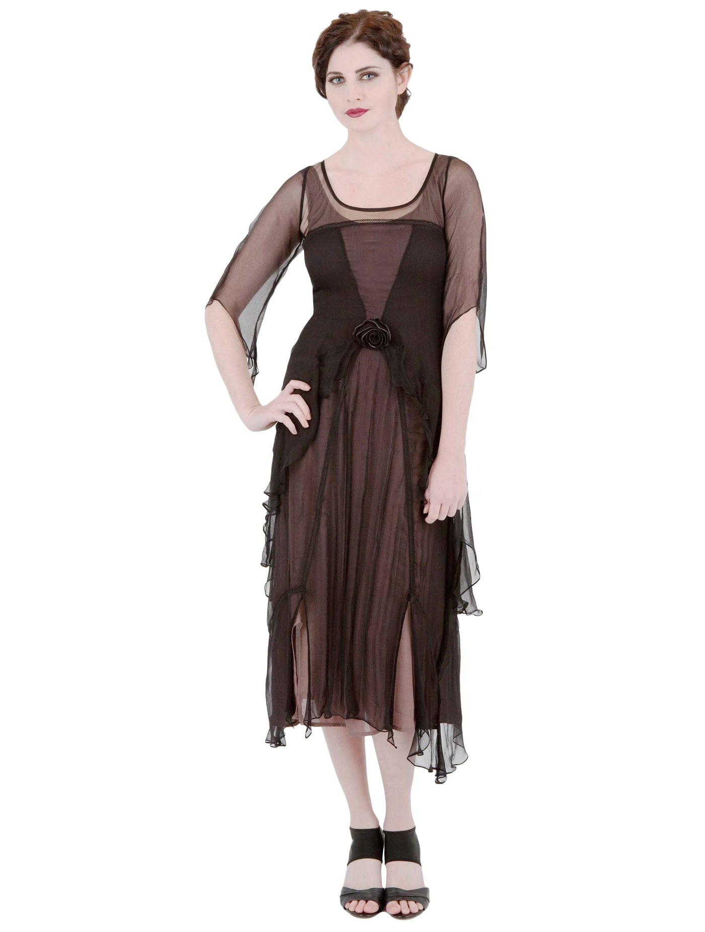 Great Gatsby Dress AL-10709 in Black Coco