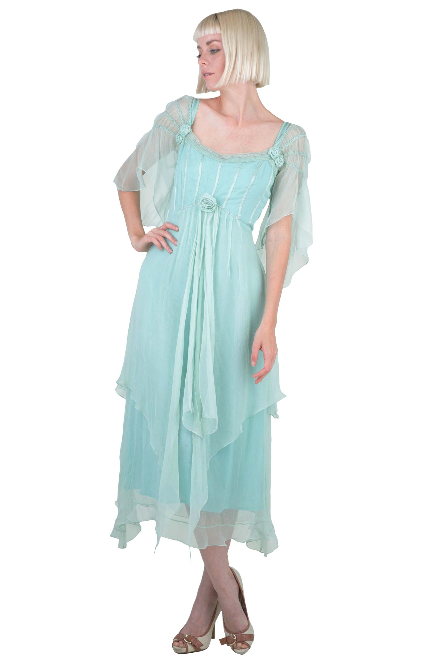 Othelia Off-Shoulder Summer Party Dress in Mint by Nataya