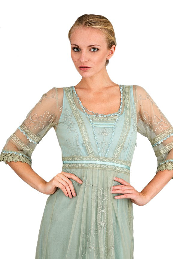 Nataya Art Deco Gatsby Dress in Sage