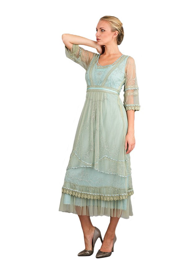 Nataya Art Deco Gatsby Dress in Sage