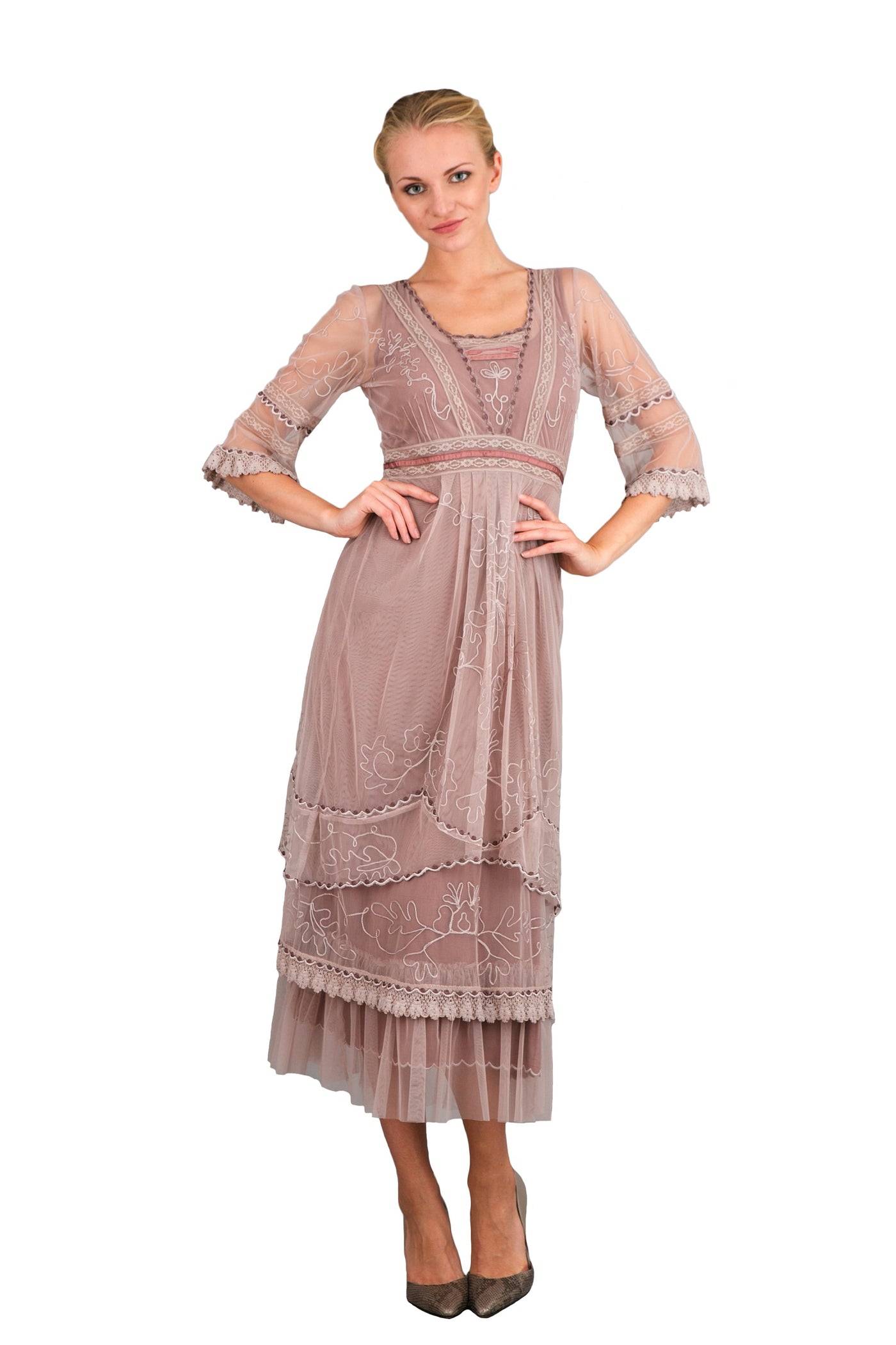 Nataya Art Deco Gatsby Dress in Amethyst