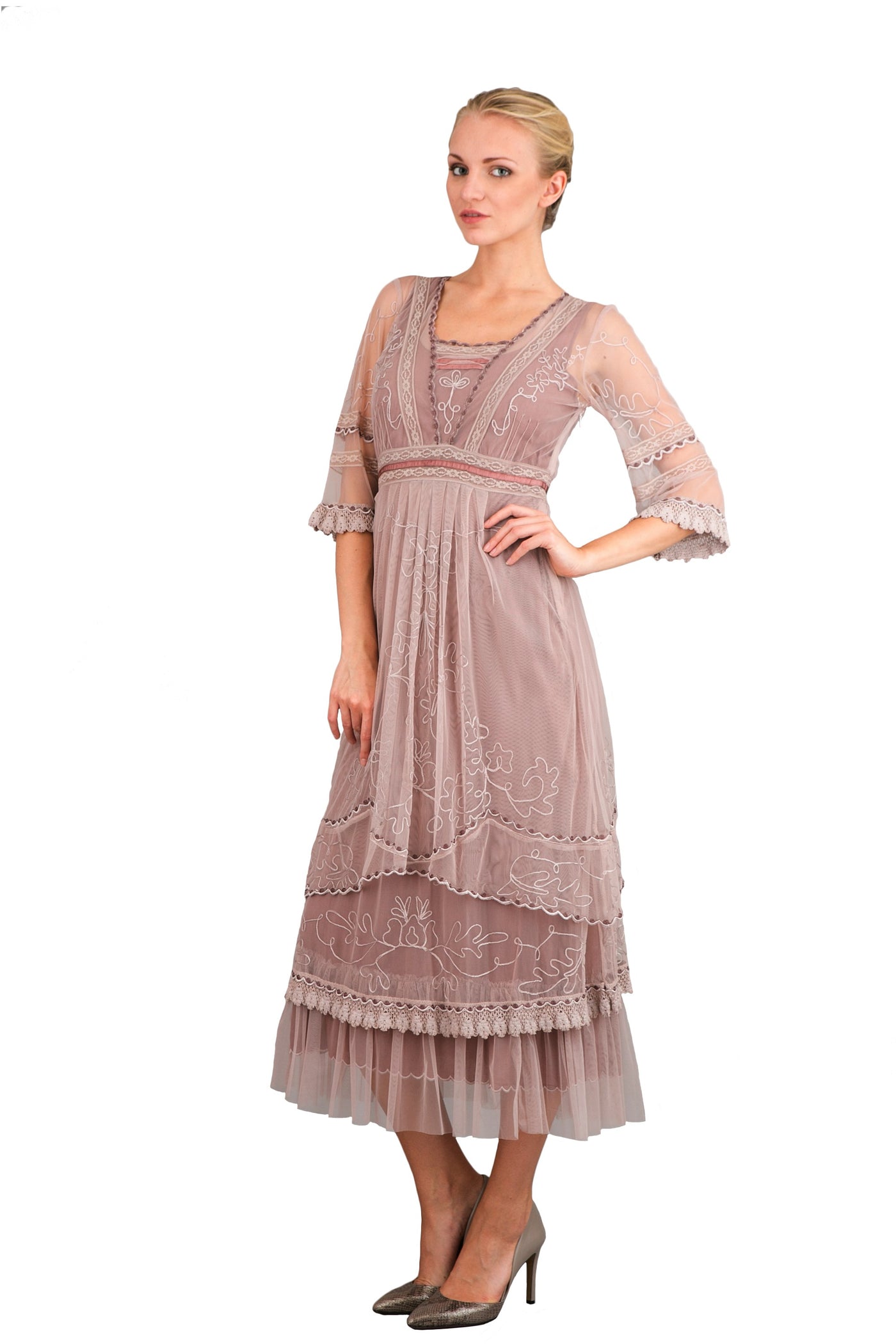 Nataya Art Deco Gatsby Dress in Amethyst