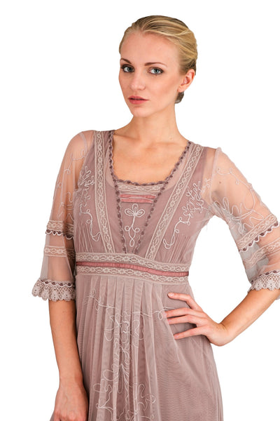 Nataya Art Deco Gatsby Dress in Amethyst