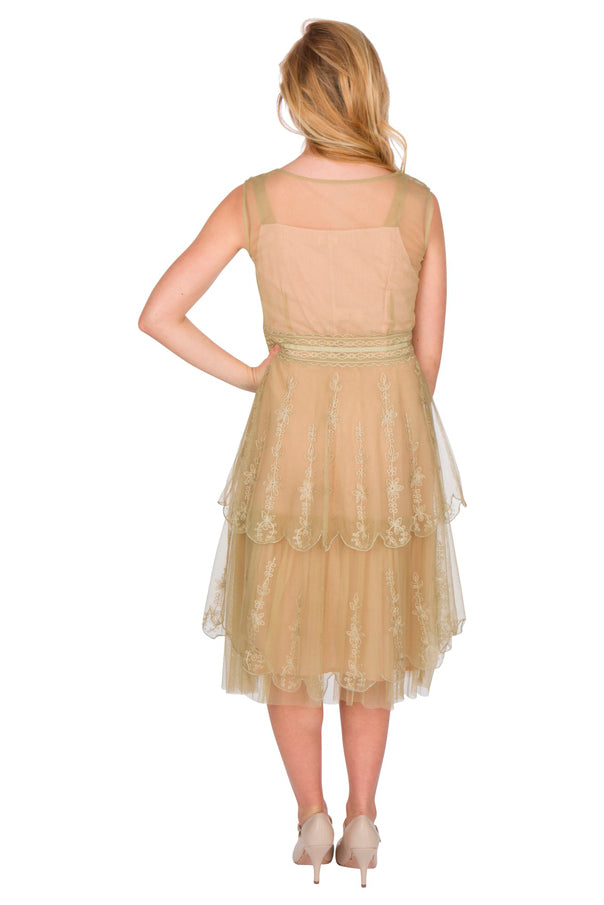 Age of Love Gianna AL-235 Vintage Style Party Dress in Sage by Nataya