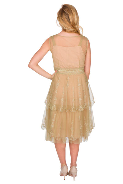 Gianna Vintage Style Party Dress in Sage by Nataya