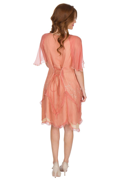 Jacqueline Vintage Style Party Dress in Rose-Gold by Nataya