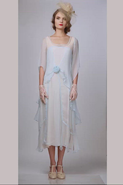 10709 Great Gatsby Party Dress in Nude Mint by Nataya