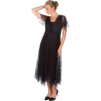 40262 "Catalina" Vintage Inspired Party Dress in Navy by Nataya