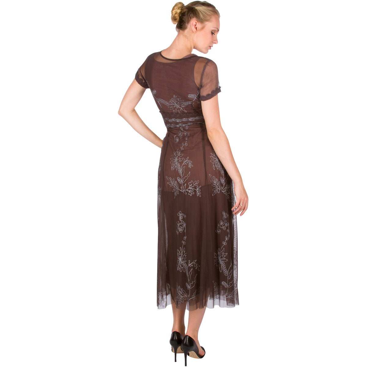 40263 Vintage Inspired Party Dress in Pewter by Nataya