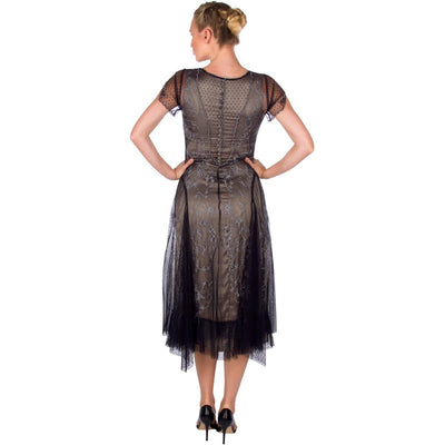 40265 "Melissa" Vintage Inspired Party Dress in Navy by Nataya