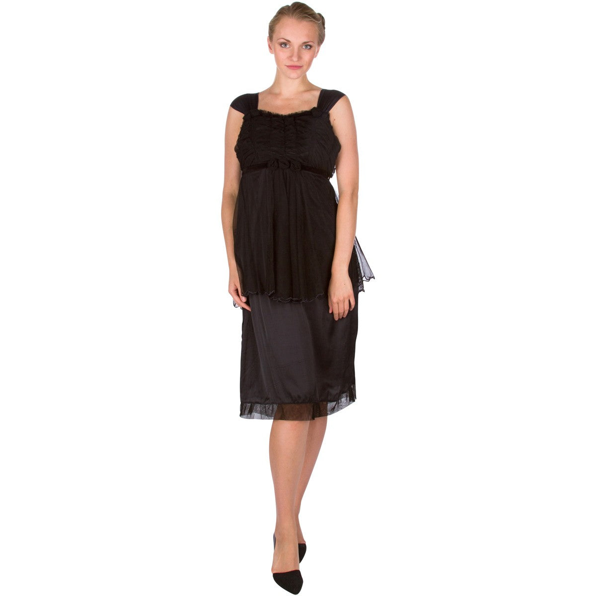 40266 Vintage Inspired Little Black Party Dress by Nataya
