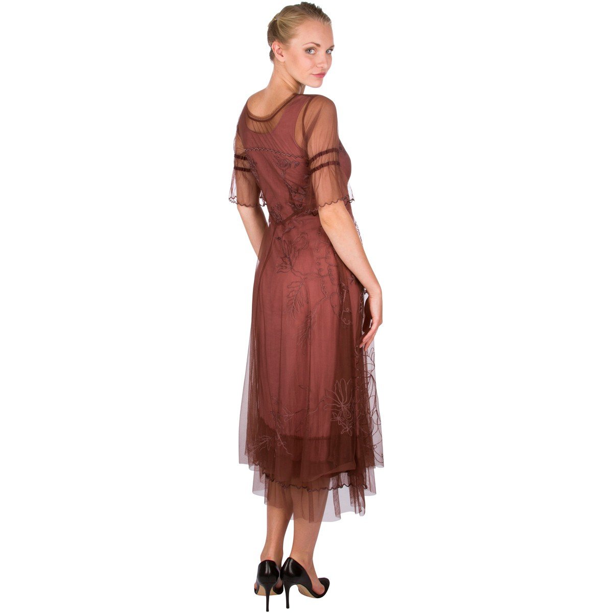 5607 "Autumn Caprice" Vintage Inspired Party Dress in Opal by Nataya