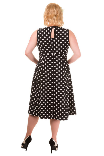 Vintage Style Polka Dot Sleveless Party Dress
