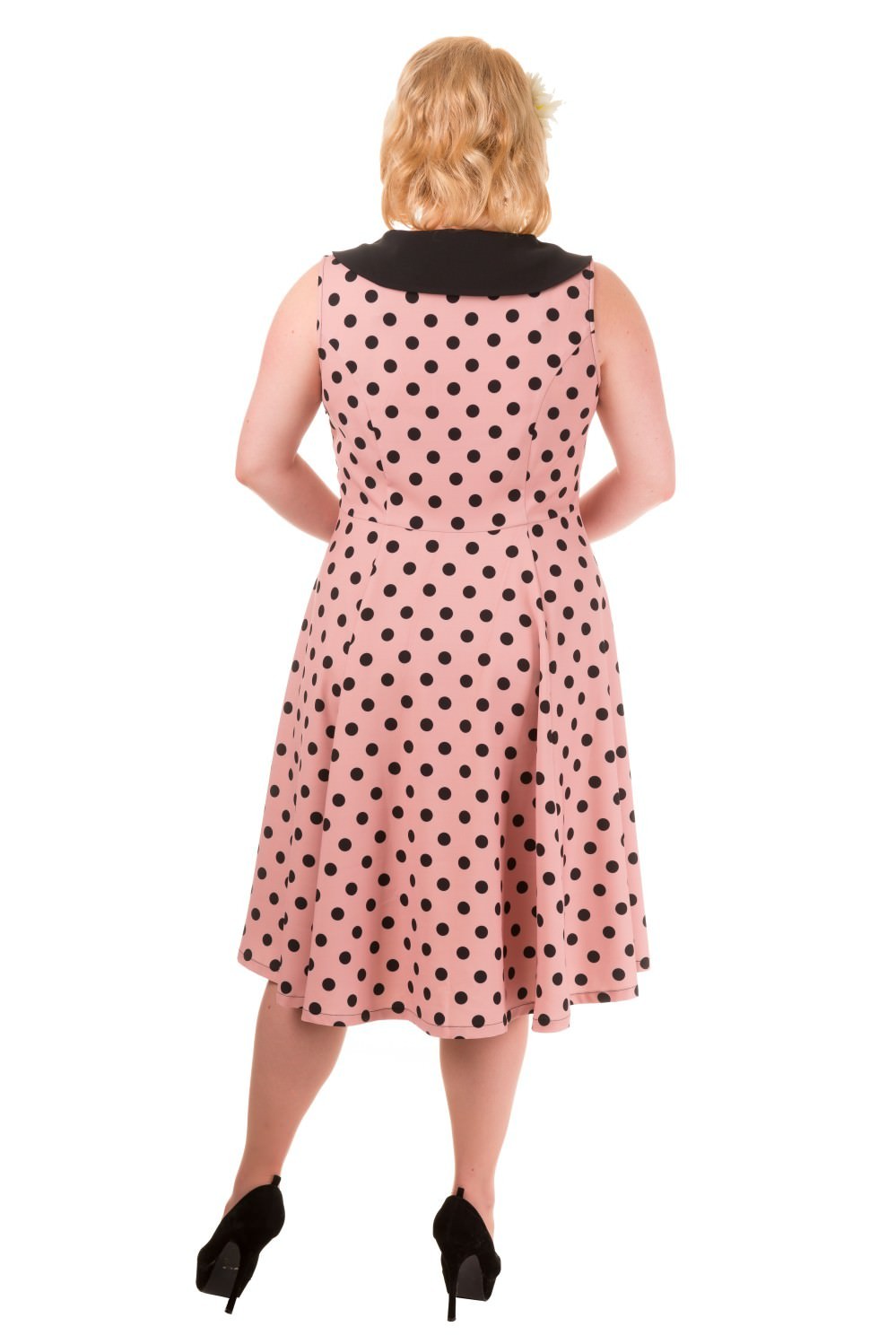 Pin Up Vintage Style Polka Dot Short Sleeve Party Dress
