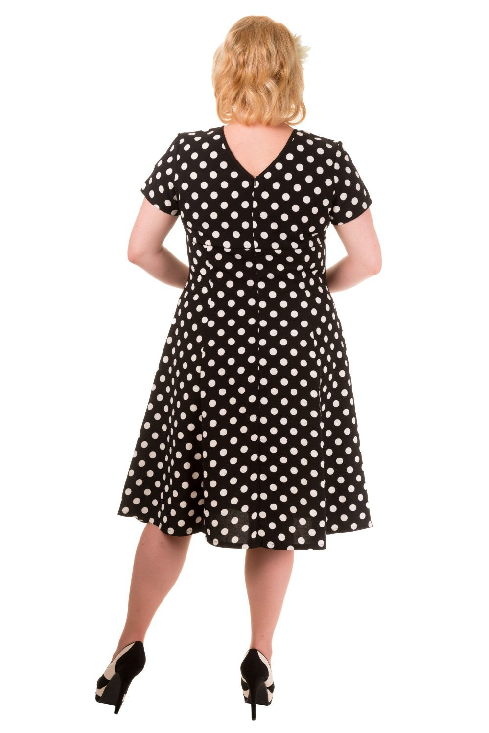 Vintage Style Polka Dot Short Sleeve Party Dress - SOLD OUT