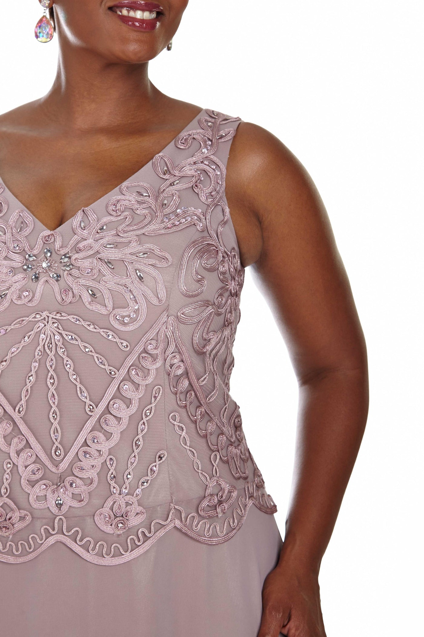 Vintage Style Long Beaded Evening Dress by Sydney's Closet