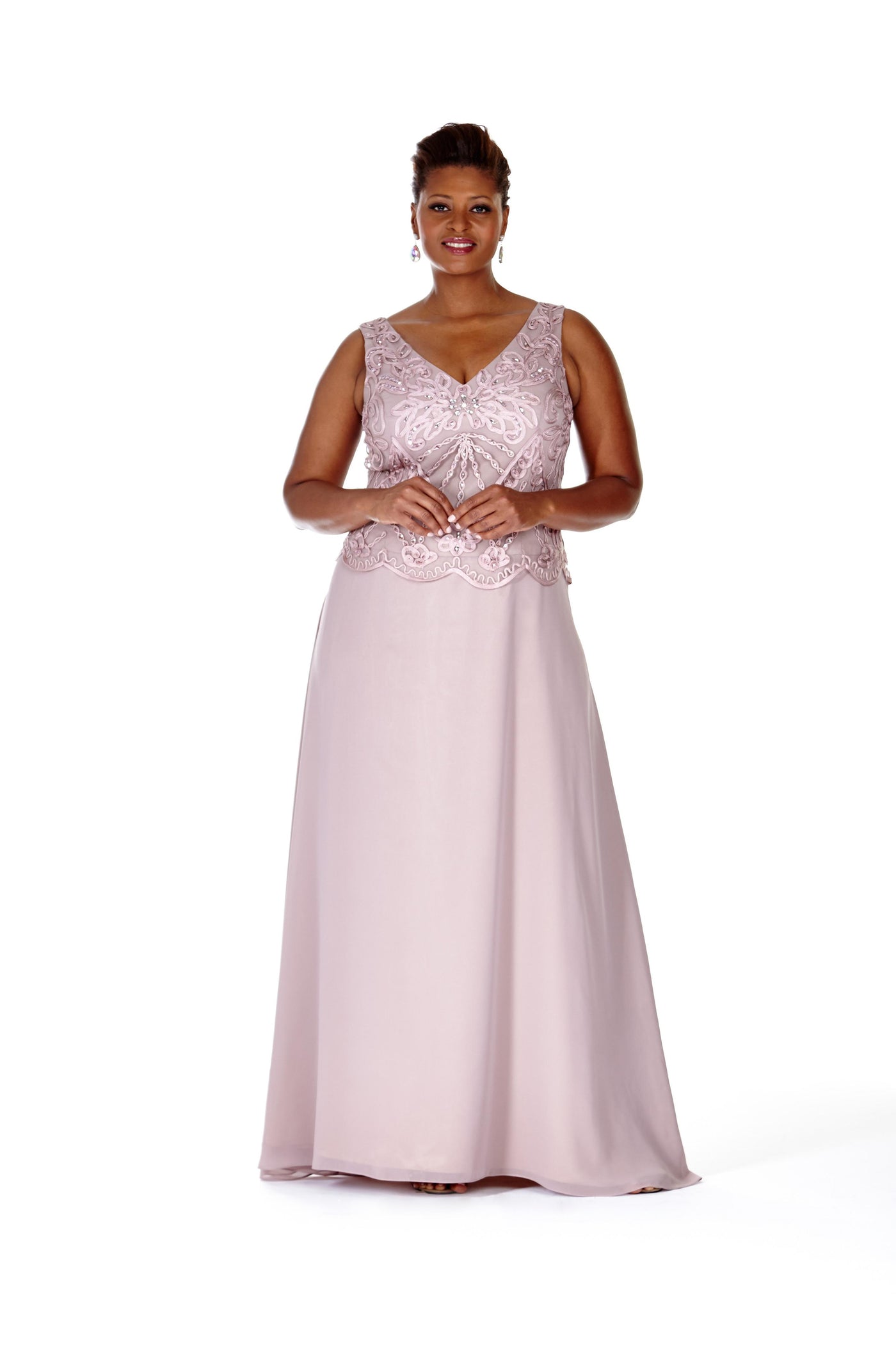 Vintage Style Long Beaded Evening Dress by Sydney's Closet