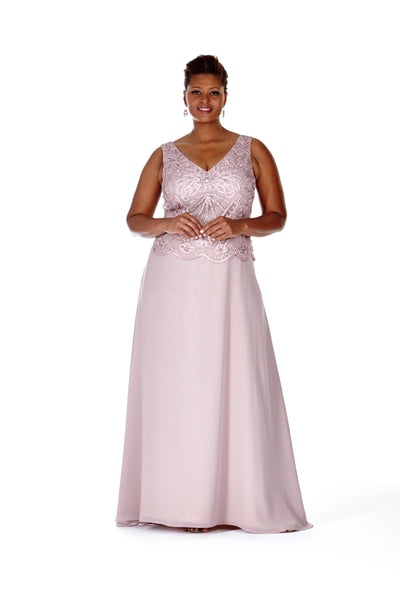 Vintage Style Long Beaded Evening Dress by Sydney's Closet - SOLD OUT