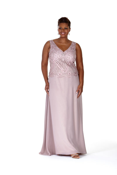 Vintage Style Long Beaded Evening Dress by Sydney's Closet