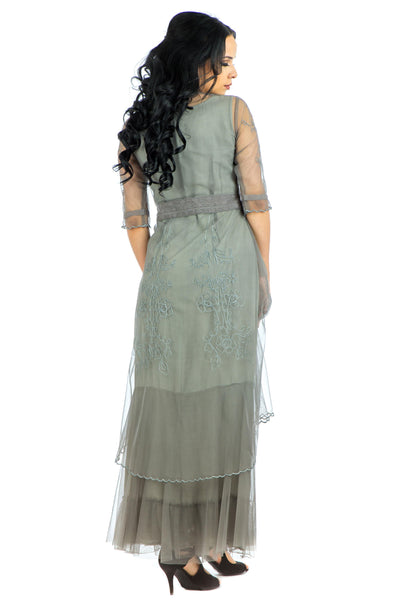 Victoria CL-201 Vintage Style Party Gown in Smoke by Nataya