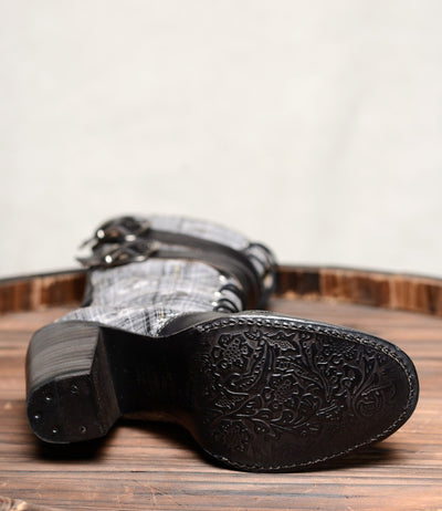 Steampunk Style Mid-Calf Leather Black Boots by Oak Tree Farms