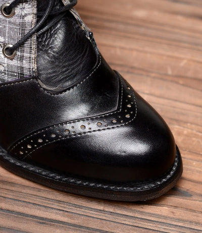 Steampunk Style Mid-Calf Leather Black Boots by Oak Tree Farms