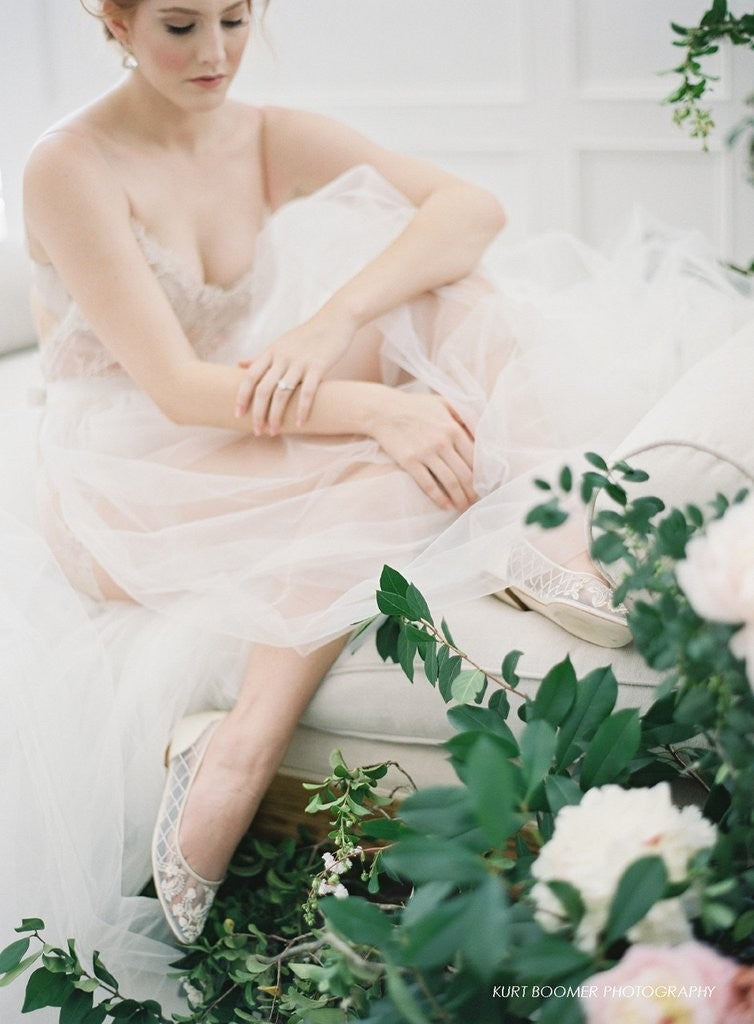 Allegra Vintage Inspired Bridal Flats