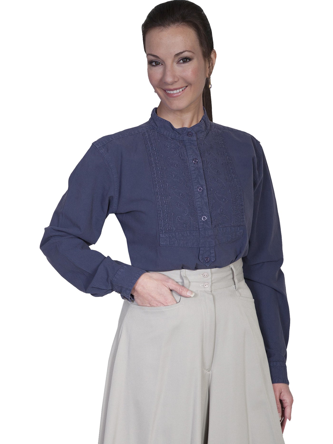 Victorian Style Blouse in Blue - SOLD OUT